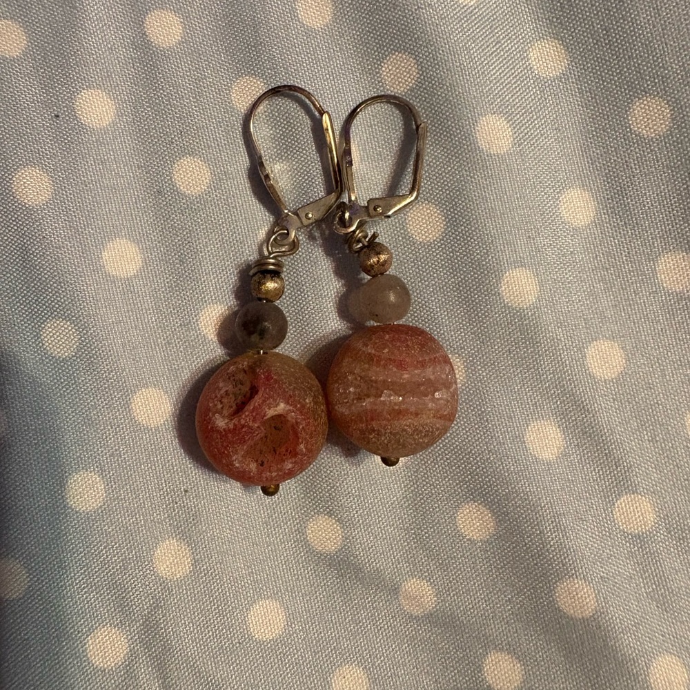 Elegant Pink Beaded Earrings